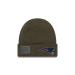 New Era New England Patriots Beanie On Field 2018 Salute to Service Knit Green- One-Size-Fits-Most