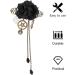 Steampunk Hair Clips with Tassels Chain Rose Flower Hair Clip Vintage Halloween Headdress Goth Gothic Hair Accessories for Women Girls Black Halloween - Buy Online on GoSupps.com