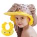 Baby Shower Cap Adjustable Silicone Shampoo Bath Cap Visor Cap Protect Eye Ear for Infants Toddlers Kids Children Yellow