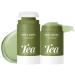 Green Tea Mask Stick with Silicone Face Scrubber Poreless Deep Cleanse Green Tea Mask Blackhead Remover Face Mask Stick with Green Tea Extract Smooth Skin & Refine Pores 45g/1.59oz