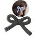 xbiez Crochet Yarn Bowknot Barrette French Style Hairpin Girls Hair Clip Side Pin Clip Female Braid Clip Hair Shape Decoration Purple - Buy Online on GoSupps.com