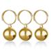 DelightBox Products Round Dog Bells, 1/2-Inch, Silver, for Pet, 3-Pack