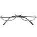 KoKoBin Half Moon Reading Glasses - Slim Metal Frame Spring Hinges Black - 1.5 Diopters for Men & Women | International Shipping Available - Buy Online on GoSupps.com