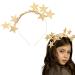 JONKY Star Headband Gold Headpiece Stars Hair Band Pentagram Head Bands Holiday Party Hair Accessories Pearl Headbands for Girls and Women