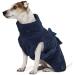 Lill's dog wadder 100% organic cotton bathrobe dog extra absorbent night blue (blue) (4xs: 30 cm back length) 4xs: 30 cm back length Night Blue (blue)