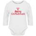 Hippowarehouse Merry Christmas Candy Cane Baby Vest Bodysuit (Long Sleeve) Boys Girls