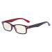 Eyekeper computer reading glasses with spring hinges in UV protection anti-blue rays glare protection and scratch-resistant glasses (yellow tinted glasses in black and red frame) BB40 lens-black/red 2.5 diopters