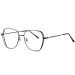 KDOQ Oversized Polygon Double Pole Anti Blue Light Blocking Glasses for Women and Men Ultra Light Alloy Eyeglasses Frame Black