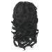 Amyseller 12inch short curly hair part hair pipe ponytail braid ponytail hair extension synthetic hair clip for women lady (1b)