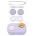 Contact lenses case sweet portable contact lens container resistant waterproof and dust -dust -density holder box soak soak to store cosmetic (violet)