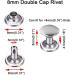 300 Sets Stainless Steel Double Cap Rivets 8mm Silver - Craft Accessories for Leather, Clothes, Shoes, Bags, Belts - Buy Online on GoSupps.com