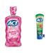 ACT Kids Anticavity Fluoride Rinse Bubble Gum 16.9oz & Toothpaste Wild Watermelon 4.6oz