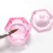 2Pcs Crystal Glass Nail Art Dappen Dish with Hexagon Lid - Pink - Buy Online on GoSupps.com
