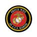 Proud Wife of A US Marine Sticker, Round, Proud US Marine Family Member Decal, United States Marine Corp Logo, Made in The USA, Officially Licensed by The USMC (4 x 4 inch)