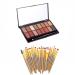 RUIGPRO Pro 16 Shades Eyeshadow Palette + 20 pcs Makeup Brushes Set High Pigmented Naked Nudes Shimmer Matte Metallic Smokey Eye Shadow Soft Synthetic Powder Cream Blending Brush Neutral Pallet Kit(Neutral Set)