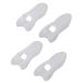 Futheda 2 Pairs Hallux Valgus Toe Separator Silicone Toe Corrector Protector (Little Toe White)