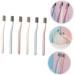 Buy Homsfou 6-Pack Adult Stiff Organic Charcoal Toothbrushes | Durable Nylon Cleaning Brushes for Optimal Oral Care - Buy Online on GoSupps.com