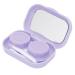 Yuyte contact lens container sweet contact lens holder portable contact lens container holder box contact lens-storage container soaking storage set for at home (Purple)
