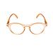 Contacta jelly reading glasses for women and men half -transparent shiny with flex sticks color orange dioptria +3.00 pack with glasses case 26 g
