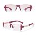 2 Pack Stylish Rimless Reading Glasses Flexible TR 90 Blue Light Blocking Computer Readers Multifocus Glasses(Couleur:Red Grandeur:2.0x)