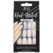 Ardell Nail Addict - Modern French Style |24 artificial nails with glue & file for beautiful fingernails to stick on |Press on nails stagnail set with long tips fake nails
