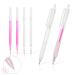 Pink Microblading Marker Pen Eyebrow Permanent Marker Pen for Permanent Makeup Eyebrow Press In Core Mapping Pen Stencil with 2 replacement refills (1pen and 2 refills-Pink)