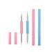 Acne Needle Double Head Comedone Acne Extractor Remover Stainless Needles Pimple Extractor Remove Tools (Color : Random Color) Random Color Blue Pink