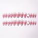 French Tip Press on Nails - Medium Ballet Press On Nails with Nail Tips white bowknot Love heart Design Powder blusher Glossy press on nails Acrylic False Nails Cute Artificial Nails - Buy Online on GoSupps.com