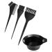 Jagkul hair dye brush and mixing bowl set tint comb for hair professional salon hair dye set angled comb and brush 4 pieces