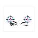 Lady Up 6 PCS Face Gems Rhinestones Rainbow Mermaid Jewels - Festival Halloween Party Temporary Tattoos - Buy Online on GoSupps.com