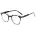 Vevesmundo Anti Blue light Reading Retro Plastic Blue light filter reading aid Show aid glasses+1.0 +1.5 +2.5 +3.0 +3.5 +4.0 1 piece of black reading glasses 4.0 x