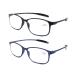 DOOViC Blue Light Filter Computer Reading Glasses for Unisex TR259-C (9 Colors) Blue+black 2.5 x