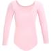 Domusgo Girls Gymnastics Long Sleeve Leotard in Pink, Black, Red | Soft Breathable Bodysuit for Ballet with Tutu Skirts | Size 3-4T - Buy Online on GoSupps.com