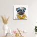 Yidepot Pug French Bulldog Wall Art - Colorful Puppy with Glasses | 60x60CM Canvas Poster for Kids' Room - Buy Online on GoSupps.com