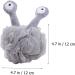 FRCOLOR 6 Pcs Bath Flower Sponge Set for Body Cleaning - Natural Shower Scrubber Mesh Pouf with Cartoon Grey Design - Buy Online on GoSupps.com
