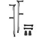 Walking Support Forearm Crutches(1 Pair) Adjustable F-Type Armpit Crutches Ergonomic Underarm Crutches Medical Mobility Device (Color : Gray) Anniversary Lucky Star Grey