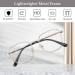 Buy Blue Light Reading Glasses for Men & Women - Fashion Titanium Frame Clear Lens - Classic Computer Eyewear 6006 - +2.75 Strength - Buy Online on GoSupps.com