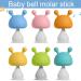 Silicone Mushroom Teether Toy for Babies 0-24 Months - Cyan | Soft Infant Sensory Chew Toy with Ring for Gums Grasping and Sucking - Buy Online on GoSupps.com