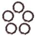 Townssilk Silk Skinnie Scrunchies 100% Pure 22 Momme Mulberry Silk Hair ties for Women Hair bands Friendly Luxurious Elastic Hair bands Set 5pc brown 5brown