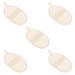 DOITOOL Bath Loofah 5pcs Exfoliating Face and Body Wash Cloths - Soft Scrubber Towel for Oil or Dry Skin - Beige - Buy Online on GoSupps.com