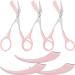 3 Set Crescent Moon Eyebrow Trimmer Women Makeup Accessories Eyebrow Trimmer Kit Eyebrow Shaping Tool Dead Skin Scissor Trimmer for Eyebrow Portable Eyebrow Trimmer Eyebrow Razors