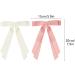 2 Pack Hair Bows for Women Beige Bow Hair Clips French Barrette with Long Silky Satin Hair Ribbons for Women Girls(Beige Pink) - Buy Online on GoSupps.com