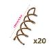 Mini Skater 1.88 Spiral Hair Pin Twist Barrette Spin Pins - Brown Set of 20 - Non-Scratch Round Tips for Women's Bun Hair Style DIY - Buy Online on GoSupps.com