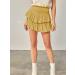 LAEMILIA Elastic Waist Floral Print Mini Skater Skirt - Yellow (Size L) - Buy Online on GoSupps.com