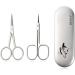BEZOX 2pcs Scissors Set - Professional Nail, Cuticle, Eyebrow, Beard Trimming & Hair Cutting Scissors - Silver - Buy Online on GoSupps.com