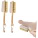 FRCOLOR Foot Brush Pumice Stone Heel Scrubber Foot Scrub Brush Wooden Handle Exfoliator Pedicures Exfoliating Tool Natural Cleaning Brush Care Brush Combination Bristles Bamboo - Buy Online on GoSupps.com