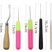 Misscrafts 5pcs Latch Hook Crochet Needle Set | Wooden & Plastic Hooks for Crafts, Micro Braids, Hair Extensions - Buy Online on GoSupps.com