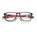 Multifocal Sports Style Reading Glasses Blue Light Blocking Glasses For Unisex TR90 Flexible computer Readers(Couleur:Red Grandeur:2.5x)