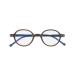 Silac - Brown & Blue 7500 - Unisex reading glasses - Round glasses - Retro & Young Style - Light resistant & comfortable reading glasses - brown & blue frame +2.50