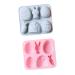 DECHOUS 2pcs Rabbit Egg Mold Handmade Soap 3D Silica Gel Spring